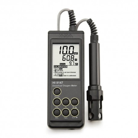 Medidor de OD con sonda de 4 metros galvánica HANNA - HI9147-04
