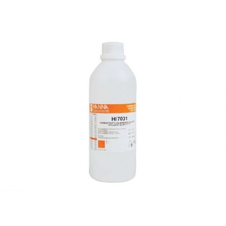 Solución de Calibración de CE 1413 µS/cm con certificación NIST (500 mL) HI7031L/C